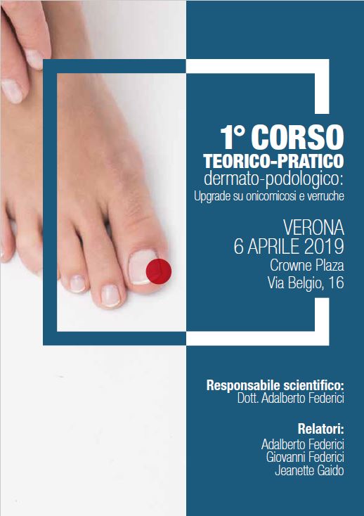 I^ corso teorico-pratico dermato-podologico: Upgrade su onicomicosi e verruche