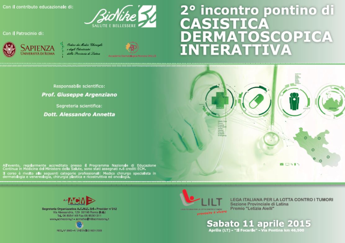 2 INCONTRO PONTINO DI CASISTICA DERMATOSCOPICA INTERATTIVA