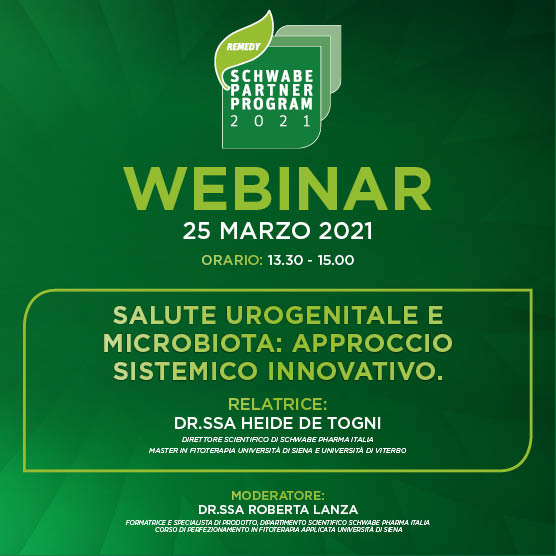 Schwabe Pharma Italia: ciclo di Webinar Remedy